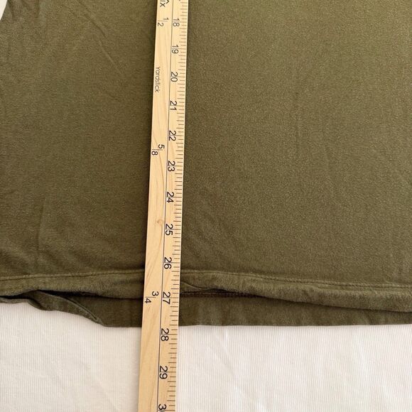 Nike Shirt Men Large Adult Olive Green White Spell Out Crewneck Casual Tee - Picture 7 of 11